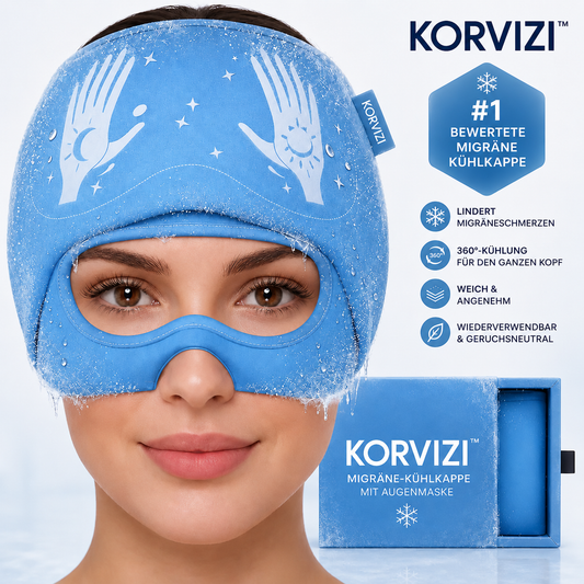 Korvizi™ – Migräne-Kühlkappe mit Augenmaske