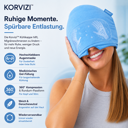 Korvizi™ – Migräne-Kühlkappe mit Augenmaske