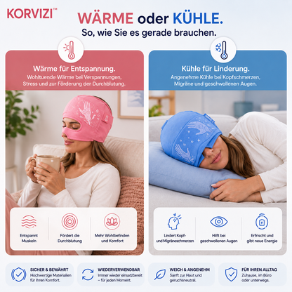 Korvizi™ – Migräne-Kühlkappe mit Augenmaske